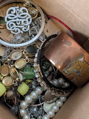 Mystery 2lbs Jewelry Lot All Wearable Variety Vintage New On Tag Artisan